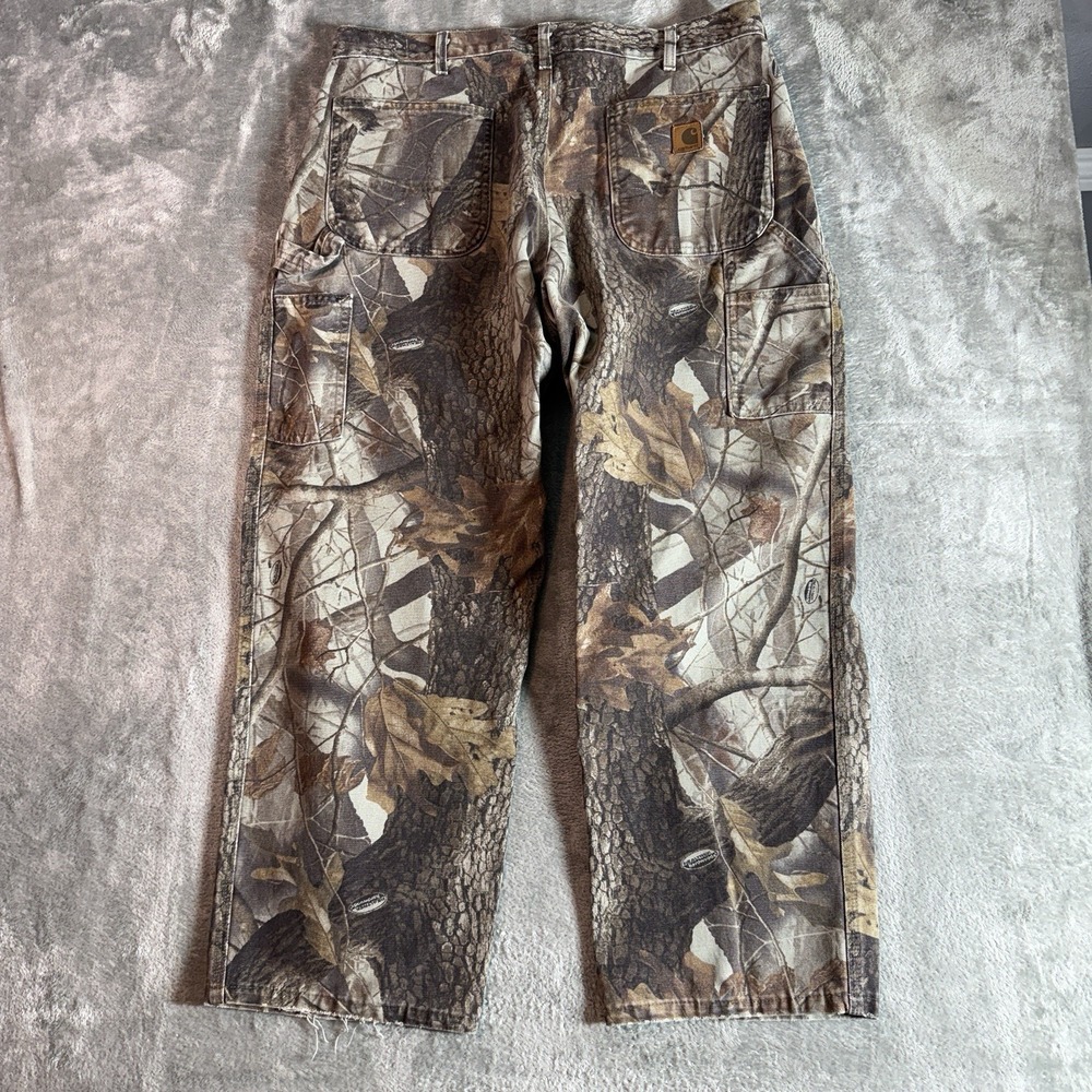 Vintage Carhartt B158 CMO Camo Carpenter Pants 38x30 (Fits 37x29) Realtree